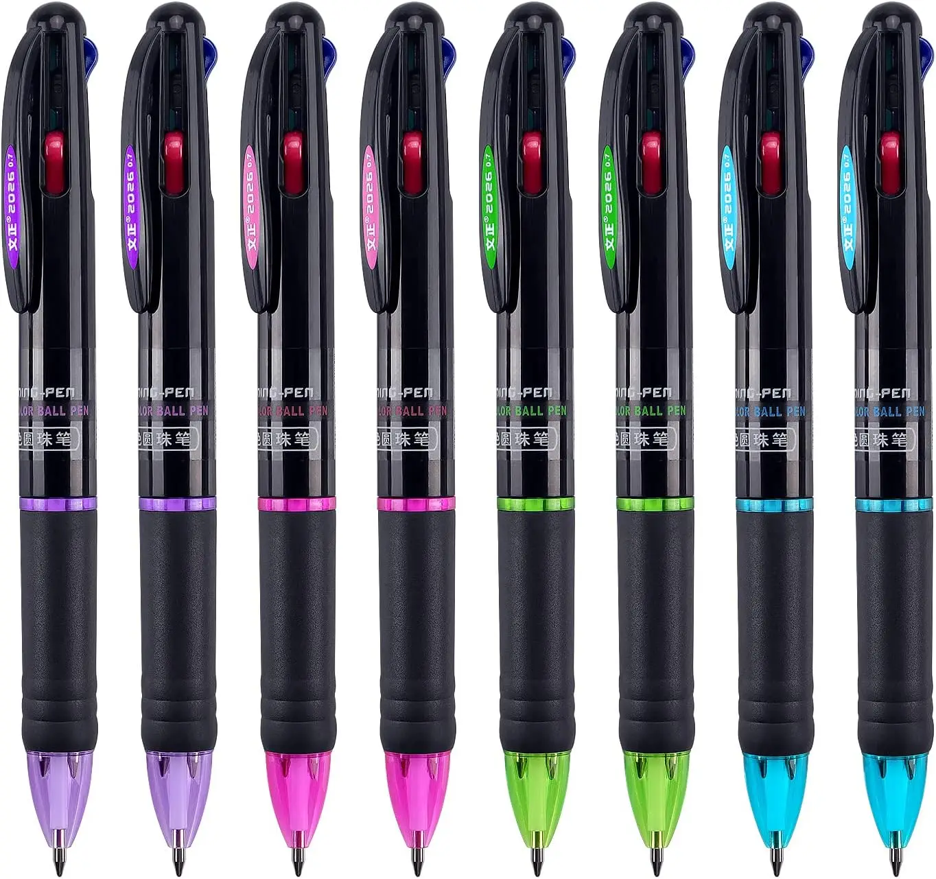 Bribobo 8 Pack Multicolor Ballpoint Pens 4-in-1 0.7mm Colored Retractable Ballpoint Gift Pens for Office School Supplies Students Gift
Bribobo 8 Pack Multicolor Ballpoint Pens 4-in-1 0.7mm Colored Retractable Ballpoint Gift Pens for Office School Supplies Students Gift