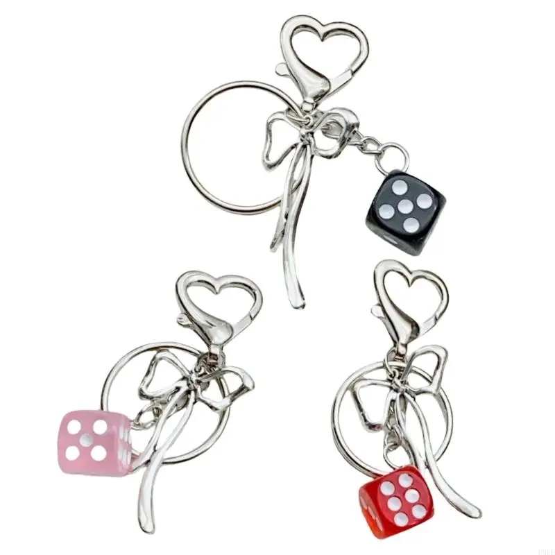 652F Dices Bowknot Charm Keychain Bag Pendant Fashionable Keyring Ornament Multipurpose Jewelry for Women Purses and Keys
652F Dices Bowknot Charm Keychain Bag Pendant Fashionable Keyring Ornament Multipurpose Jewelry for Women Purses and Keys
