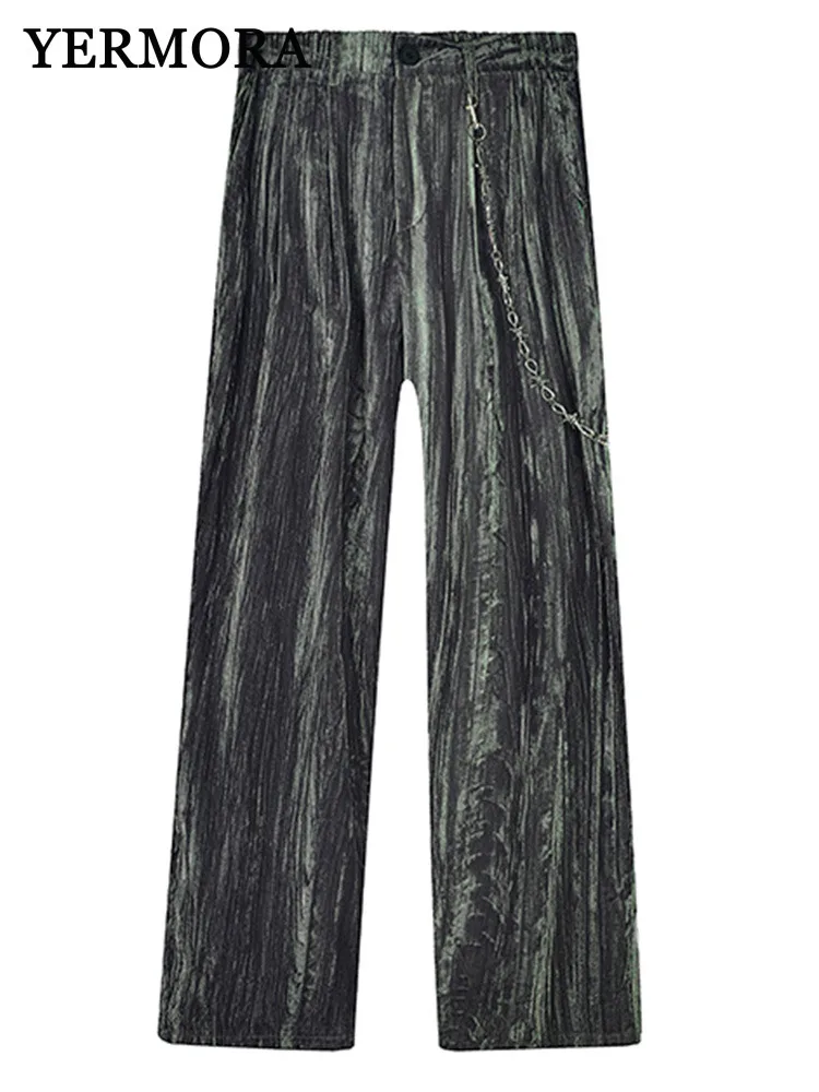 YERMORA High Waist Irregular Striped Metal Chain Wide Leg Pnats For Women Fashion Tide Trousers Spring Autumn 2025 New A494
YERMORA High Waist Irregular Striped Metal Chain Wide Leg Pnats For Women Fashion Tide Trousers Spring Autumn 2025 New A494
