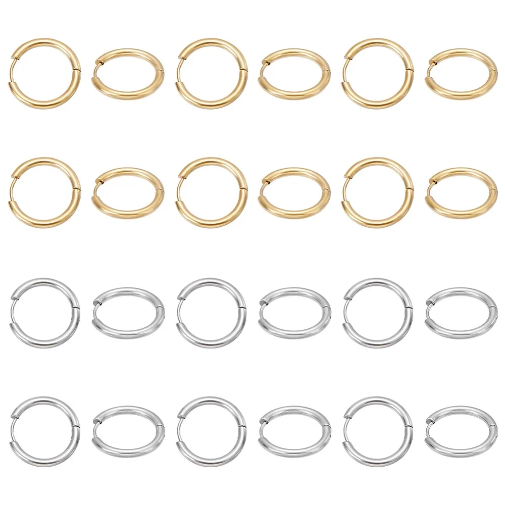 32Pcs 2 Colors 202 Stainless Steel Huggie Hoop Earrings Hypoallergenic Earrings with 316 Surgical Stainless Steel Pins
32Pcs 2 Colors 202 Stainless Steel Huggie Hoop Earrings Hypoallergenic Earrings with 316 Surgical Stainless Steel Pins