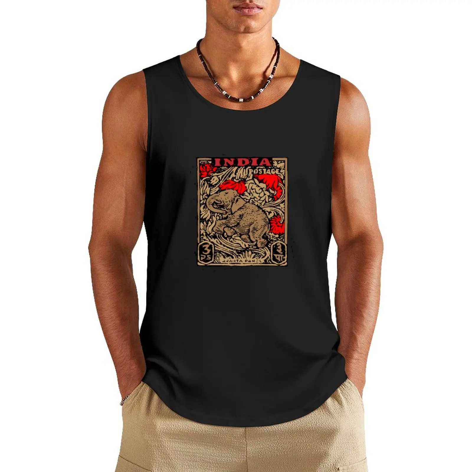 India - Postage Stamp Tank Top singlet for men Men's t-shirt Men's summer t-shirt
India - Postage Stamp Tank Top singlet for men Men's t-shirt Men's summer t-shirt