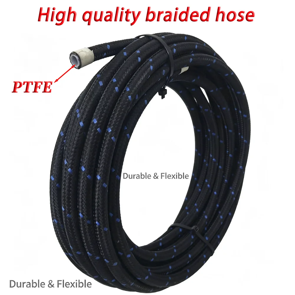 1M-10M AN4 AN6 AN8 AN10 AN12 AN16 PTFE fuel pipe, oil and gas cooler pipe, engine pipe, stainless steel braided pipe
1M-10M AN4 AN6 AN8 AN10 AN12 AN16 PTFE fuel pipe, oil and gas cooler pipe, engine pipe, stainless steel braided pipe