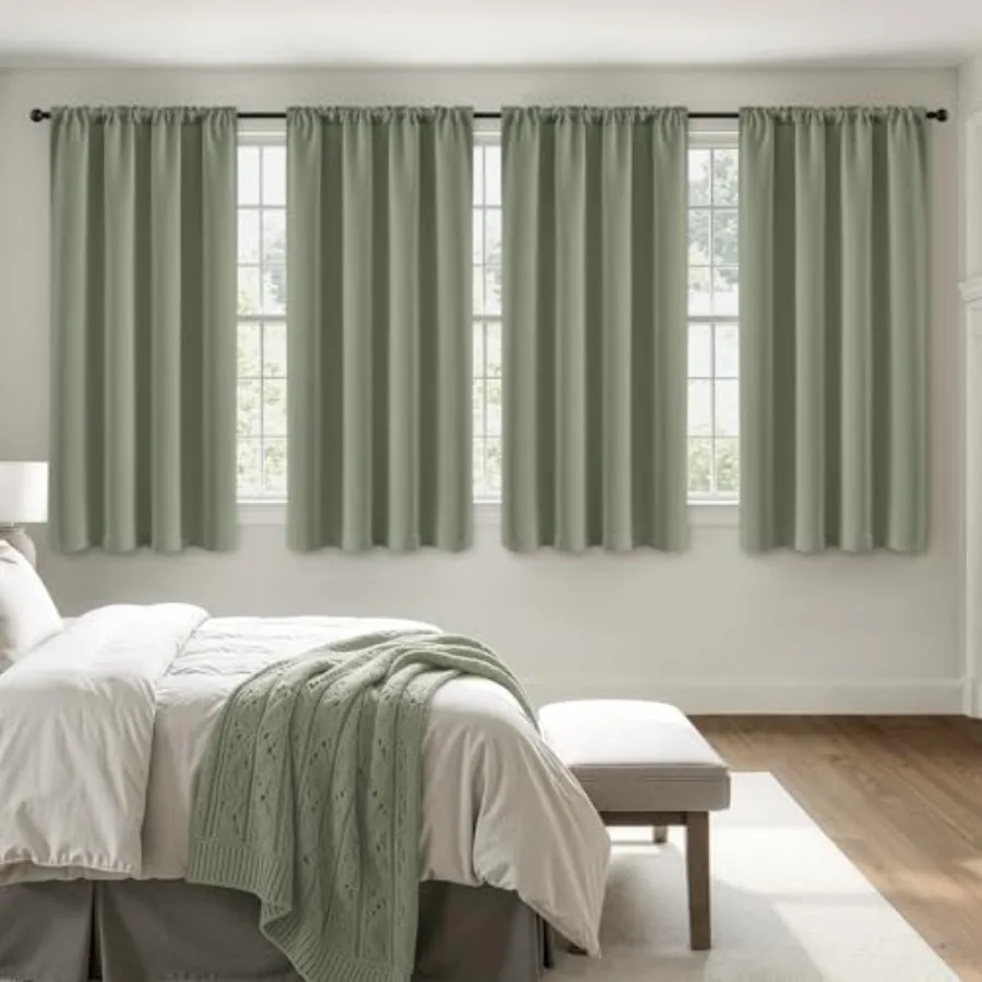out Curtains 4 Panels Sets 63 Inch Length, Top and Bottom Rod Pocket Room Darkening Curtains for Bedroom Windows, 4 Pack Solid
out Curtains 4 Panels Sets 63 Inch Length, Top and Bottom Rod Pocket Room Darkening Curtains for Bedroom Windows, 4 Pack Solid