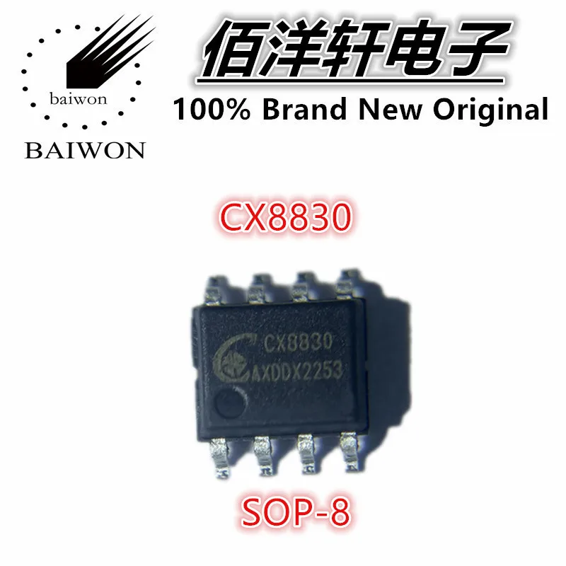5PCS CX8830 CX8833B CX8834B CX8853 CX8855 SOP-8 Power - Car Charging Solution IC Chip
5PCS CX8830 CX8833B CX8834B CX8853 CX8855 SOP-8 Power - Car Charging Solution IC Chip