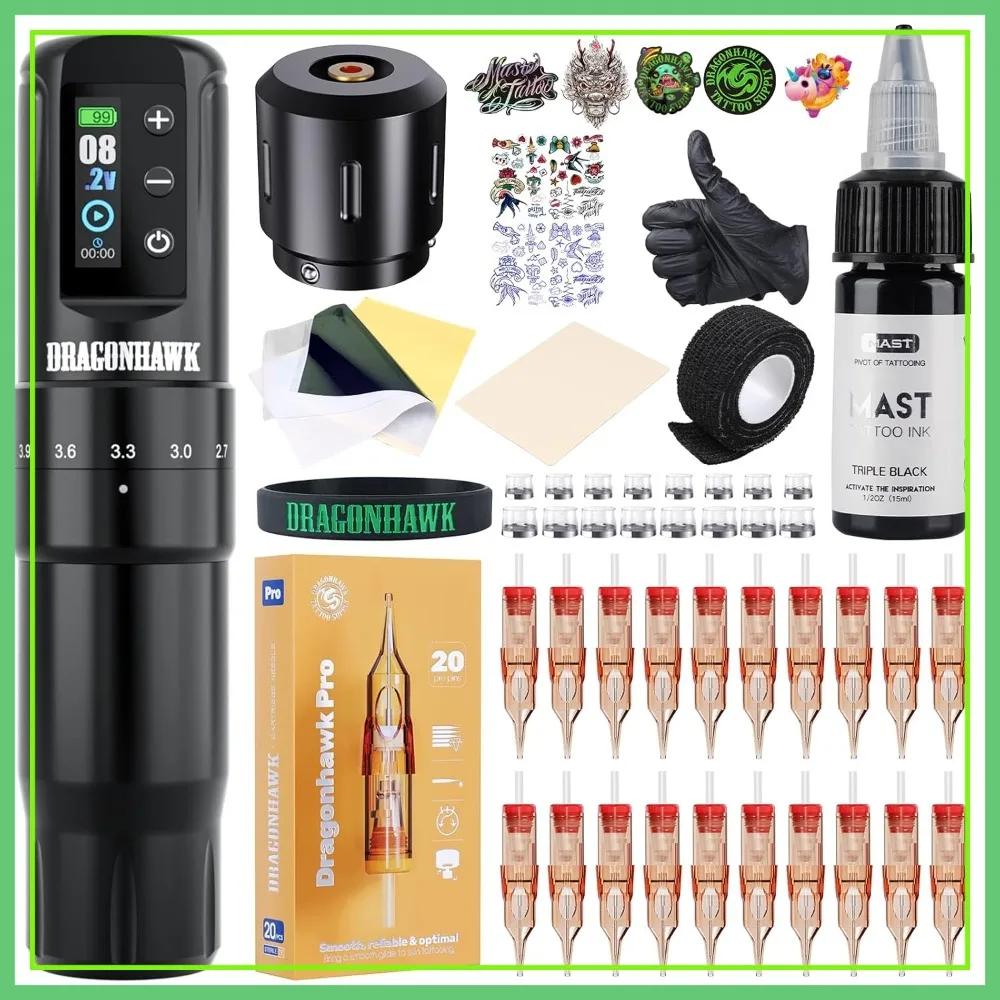 Atom2 Pro Cordless Tattoo Gun Machine Pen Complete Tattoo Kit 7 Strokes 2.4-4.2mm
Atom2 Pro Cordless Tattoo Gun Machine Pen Complete Tattoo Kit 7 Strokes 2.4-4.2mm