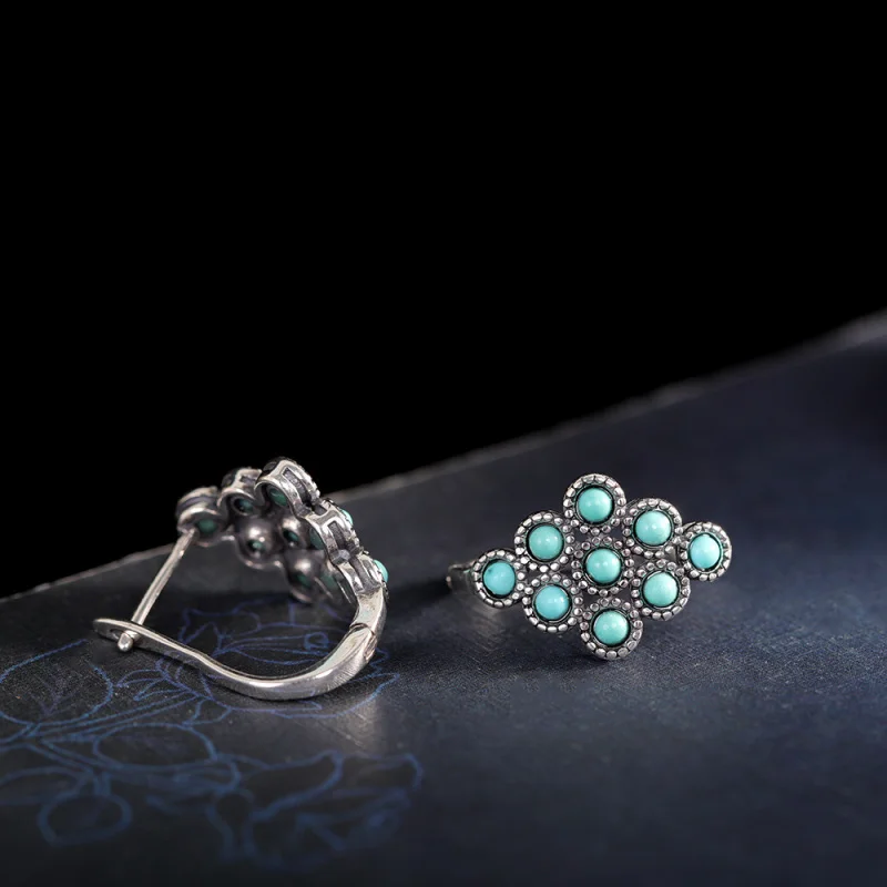 925 Sterling Silver Turquoise Parallelogram Hoop Earrings For Women Geometric Chic Simple Luxury Small Earring New Gift
925 Sterling Silver Turquoise Parallelogram Hoop Earrings For Women Geometric Chic Simple Luxury Small Earring New Gift