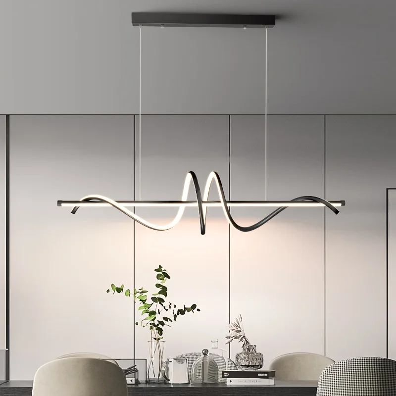 Light Luxury Simple LED 3-color Changing Light, One-word Meal Pendant Lamp, Restaurant Cafe Bar Lamp
Light Luxury Simple LED 3-color Changing Light, One-word Meal Pendant Lamp, Restaurant Cafe Bar Lamp