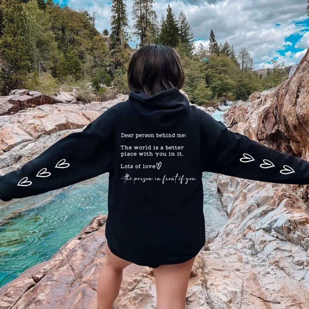 Dear Person Behind Me Hoodie Be Kind Sweater Mental Health Positive Jumper Suicide Awareness Hoodie Heart Sleeve Detail Pullover
Dear Person Behind Me Hoodie Be Kind Sweater Mental Health Positive Jumper Suicide Awareness Hoodie Heart Sleeve Detail Pullover