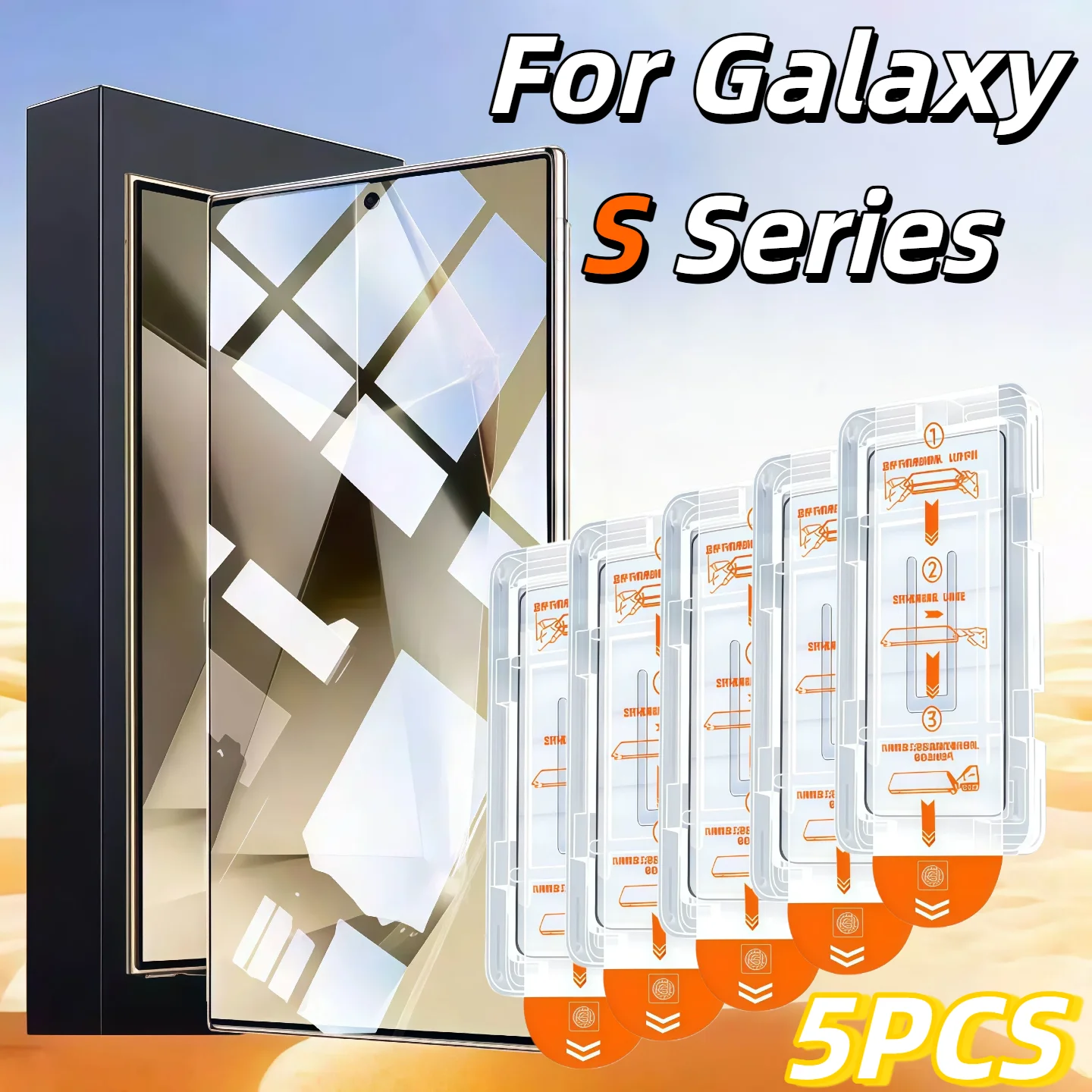 5-Pack HD Tempered Glass Screen Protector with 9H Hardness for Galaxy S26/S26 Plus/S26 Ultra/S25/S24/S23/S22 /S21Series
5-Pack HD Tempered Glass Screen Protector with 9H Hardness for Galaxy S26/S26 Plus/S26 Ultra/S25/S24/S23/S22 /S21Series