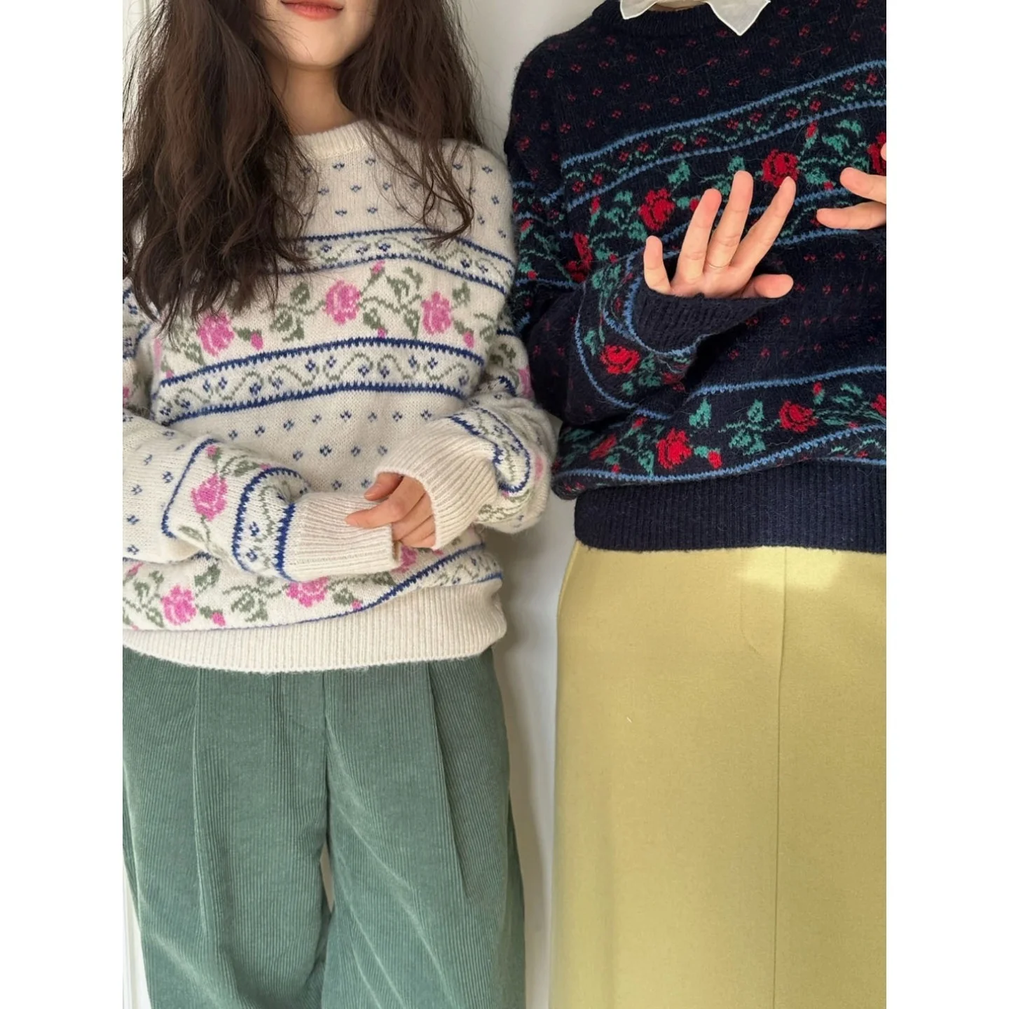 Style Knitted Wool Sweater round Neck Flower Pattern Commute Versatile Women's Long Sleeve Warm Loose Fit Top
Style Knitted Wool Sweater round Neck Flower Pattern Commute Versatile Women's Long Sleeve Warm Loose Fit Top