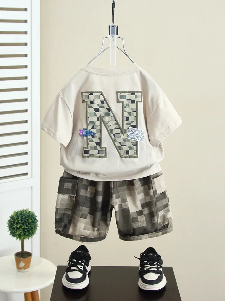 Children Clothes T-Shirt & Loose Shorts 2 Pieces Set Teenage Tracksuit Boys Street Style Comfortable Casual Suit 2-11 Years
Children Clothes T-Shirt & Loose Shorts 2 Pieces Set Teenage Tracksuit Boys Street Style Comfortable Casual Suit 2-11 Years