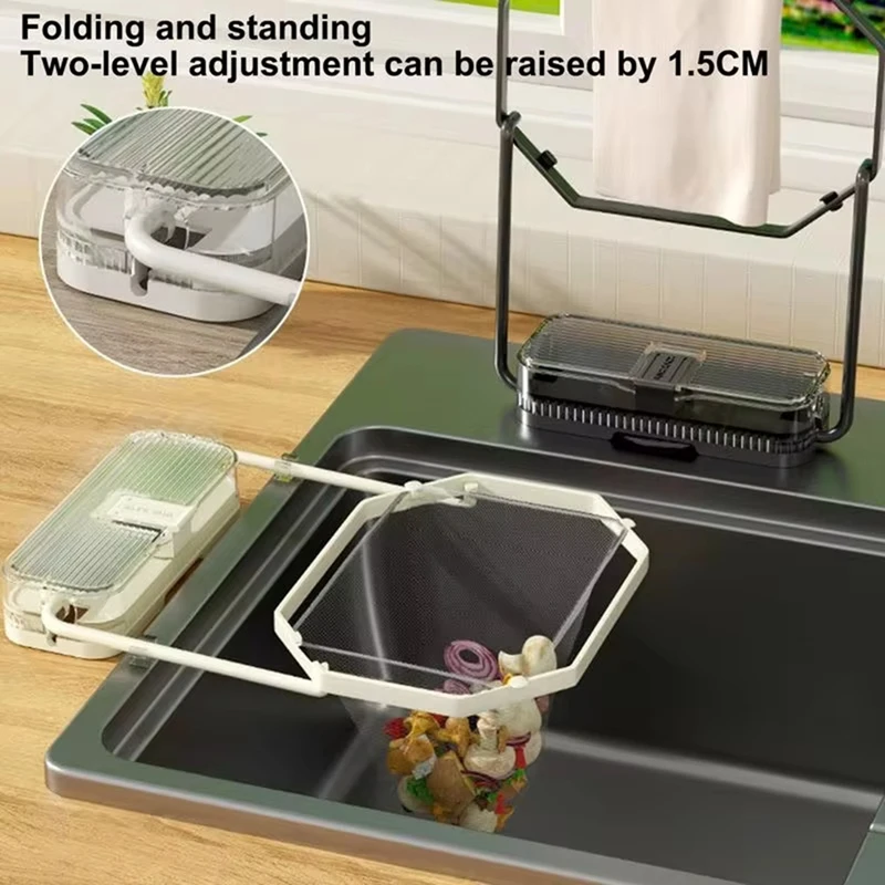 ABRU-Height Adjustable Net Filter Bag Multi-Purpose Drainage Rack Drain Basket Kitchen Sink Filter Leftover Soup Food Drainer
ABRU-Height Adjustable Net Filter Bag Multi-Purpose Drainage Rack Drain Basket Kitchen Sink Filter Leftover Soup Food Drainer