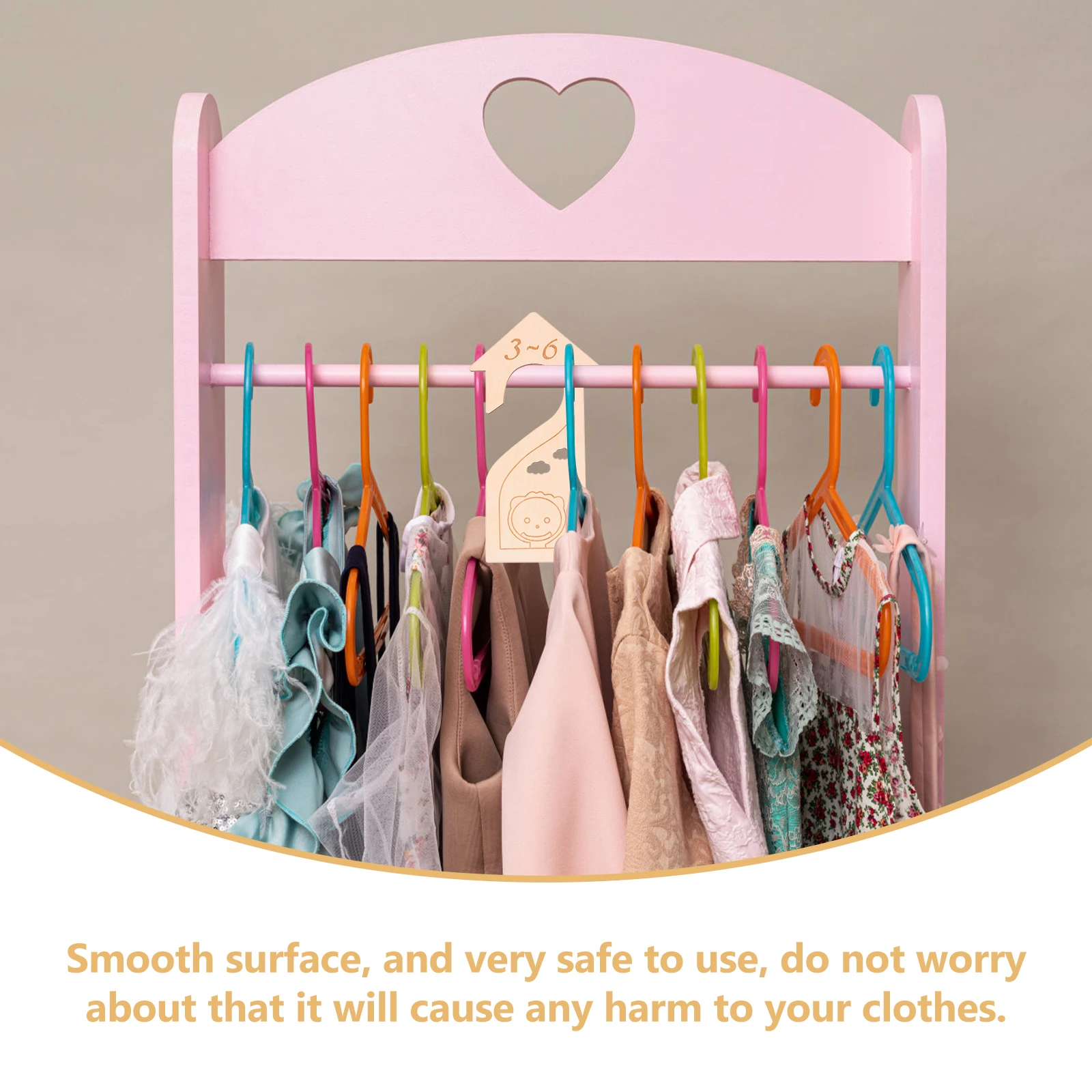 6pcs Baby Closet Organizer Wooden Hangers Newborn Nursery Divider Infant Wardrobe Storage Basket Smooth Safe Use Gift For 
6pcs Baby Closet Organizer Wooden Hangers Newborn Nursery Divider Infant Wardrobe Storage Basket Smooth Safe Use Gift For