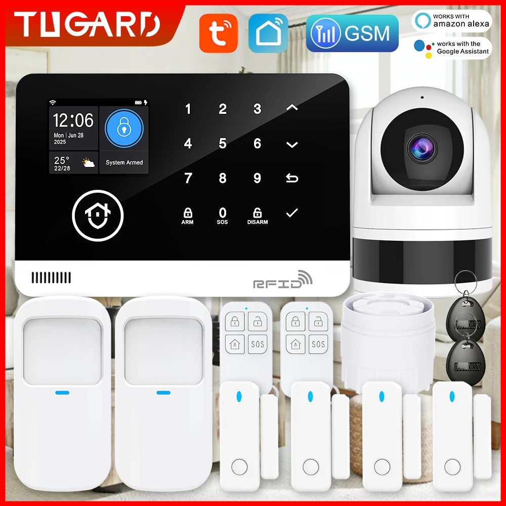Беспроводной комплект домашней сигнализации Tugard WiFi GSM, камера видеонаблюдения, дистанционное управление через приложение, датчик для дверей и окон для обеспечения безопасности
Беспроводной комплект домашней сигнализации Tugard WiFi GSM, камера видеонаблюдения, дистанционное управление через приложение, датчик для дверей и окон для обеспечения безопасности