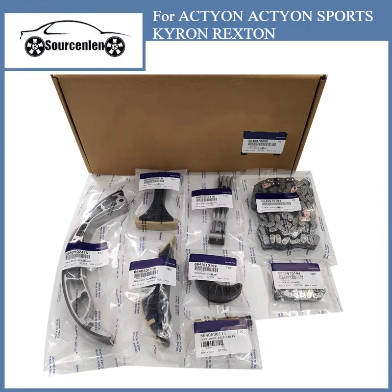 Brand New Timing Chain Kit 6640502416 6640501116 6650500516 6650502416 6649970194 For ACTYON ACTYON SPORTS KYRON REXTON
Brand New Timing Chain Kit 6640502416 6640501116 6650500516 6650502416 6649970194 For ACTYON ACTYON SPORTS KYRON REXTON