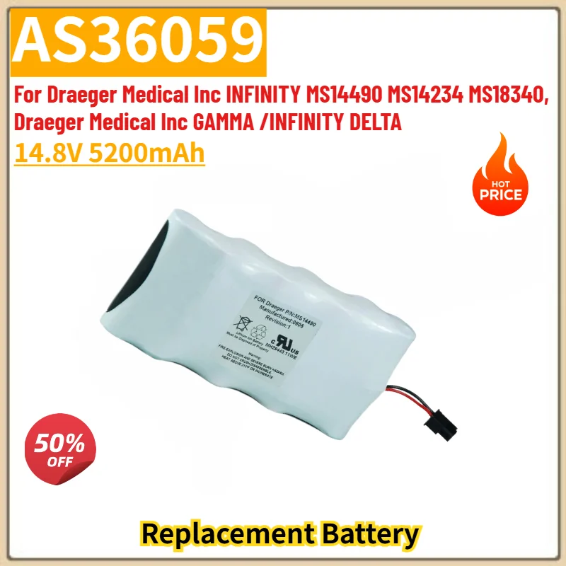 High Quality AS36059 Battery For Draeger Medical Inc INFINITY MS14490 MS14234 MS18340,Draeger Medical Inc GAMMA /INFINITY DELTA
High Quality AS36059 Battery For Draeger Medical Inc INFINITY MS14490 MS14234 MS18340,Draeger Medical Inc GAMMA /INFINITY DELTA