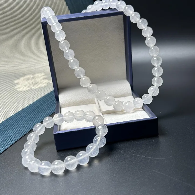 Natural High-ice Quartzite Jade Round Bead Necklace, Exquisite and Elegant Temperament
Natural High-ice Quartzite Jade Round Bead Necklace, Exquisite and Elegant Temperament
