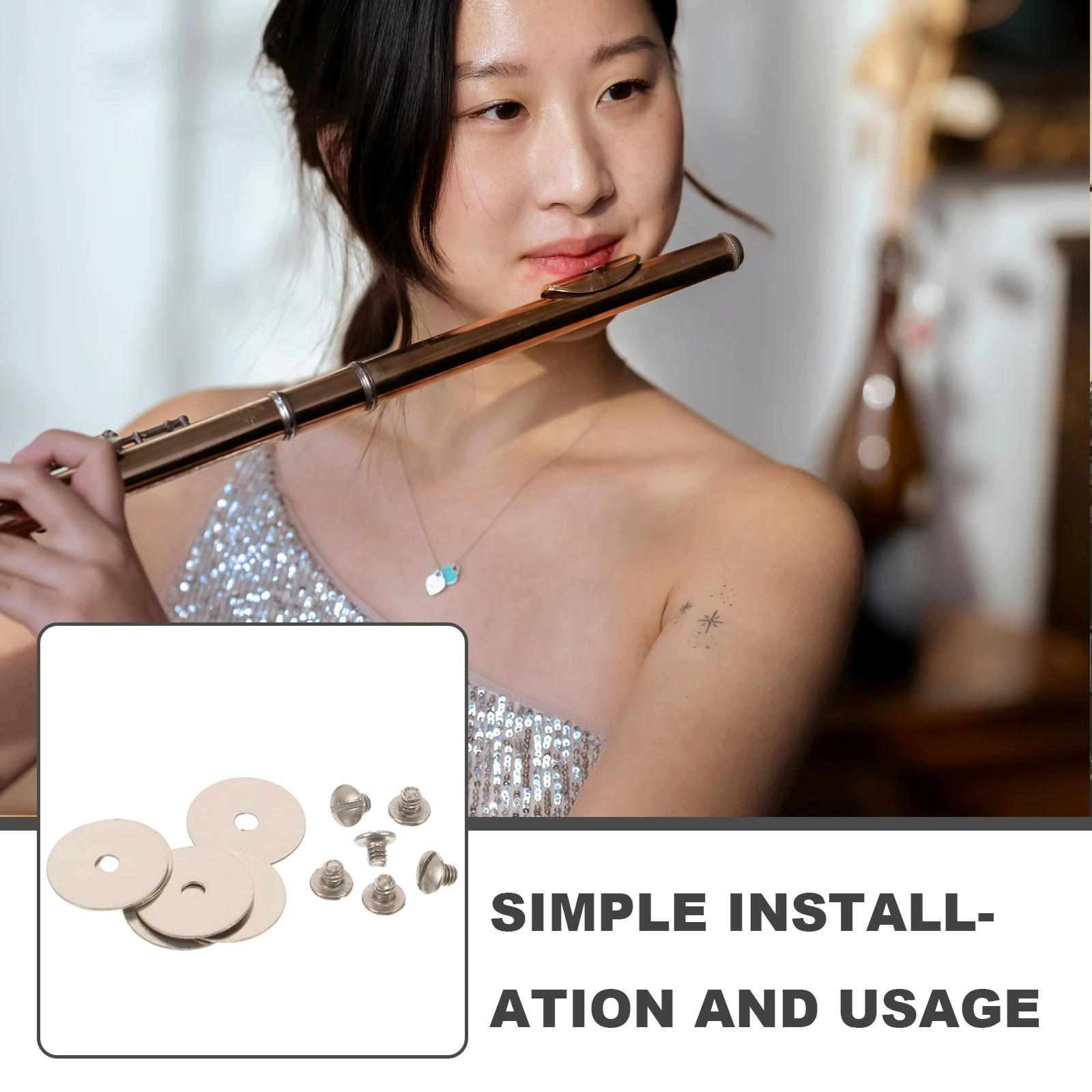 Wind Instrument Screw Gasket Flute Replacement Convenient Screws Repair Tool Stainless Steel
Wind Instrument Screw Gasket Flute Replacement Convenient Screws Repair Tool Stainless Steel