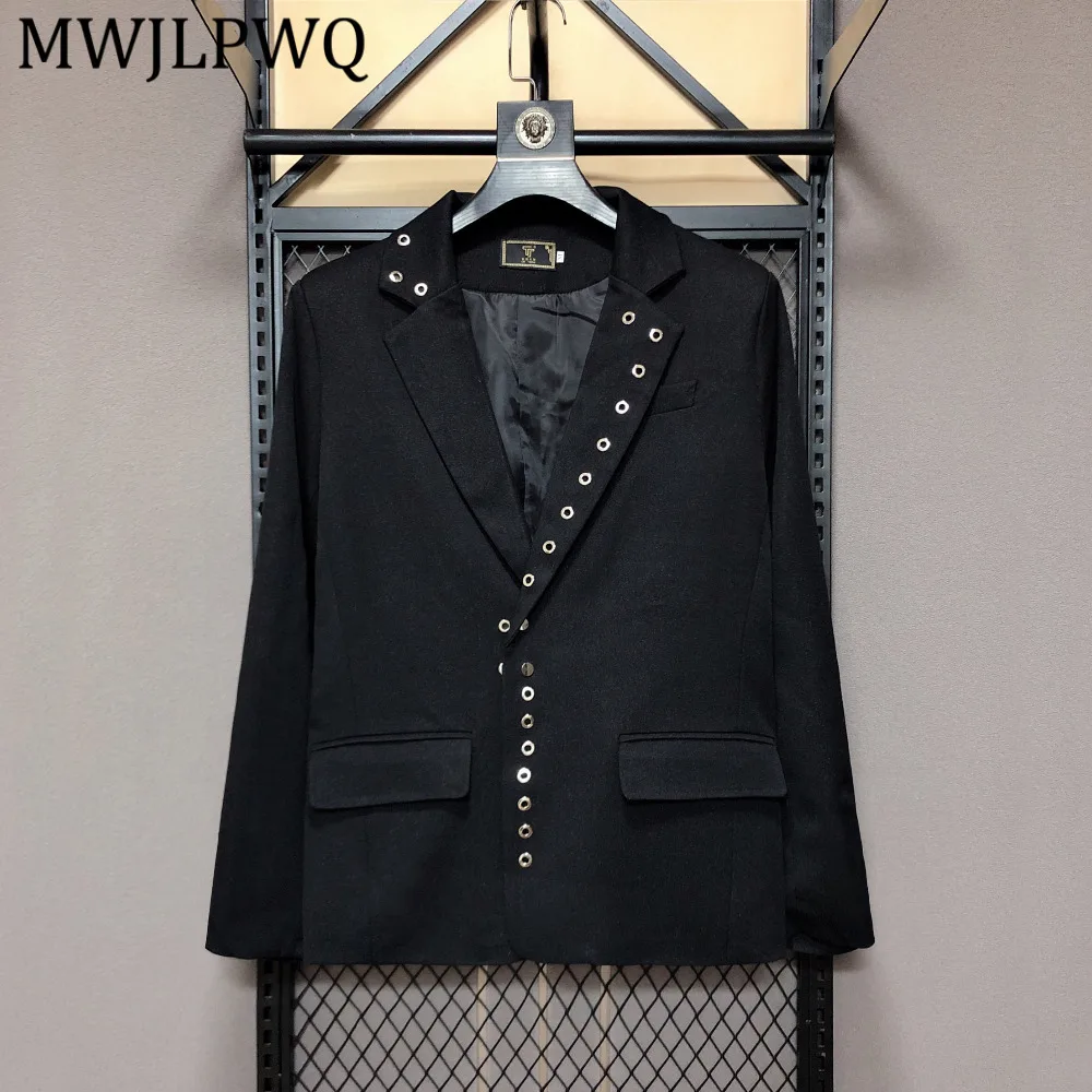 MWJLPWQ Spring Autumn New High-End Casual Blazer Men's Stylish Lapel Metal Decorate Design Long Sleeve Elegant Suit Coats 15477
MWJLPWQ Spring Autumn New High-End Casual Blazer Men's Stylish Lapel Metal Decorate Design Long Sleeve Elegant Suit Coats 15477