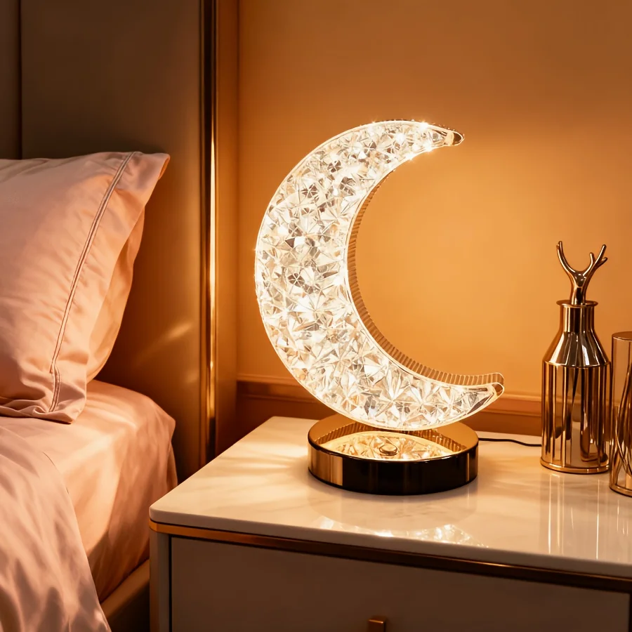 Bedroom Crystal Touch Dimming Night Light Girls Room Home Decor Aesthetics USB Bedside LED Ambient Table 3D Moon Lamp
Bedroom Crystal Touch Dimming Night Light Girls Room Home Decor Aesthetics USB Bedside LED Ambient Table 3D Moon Lamp