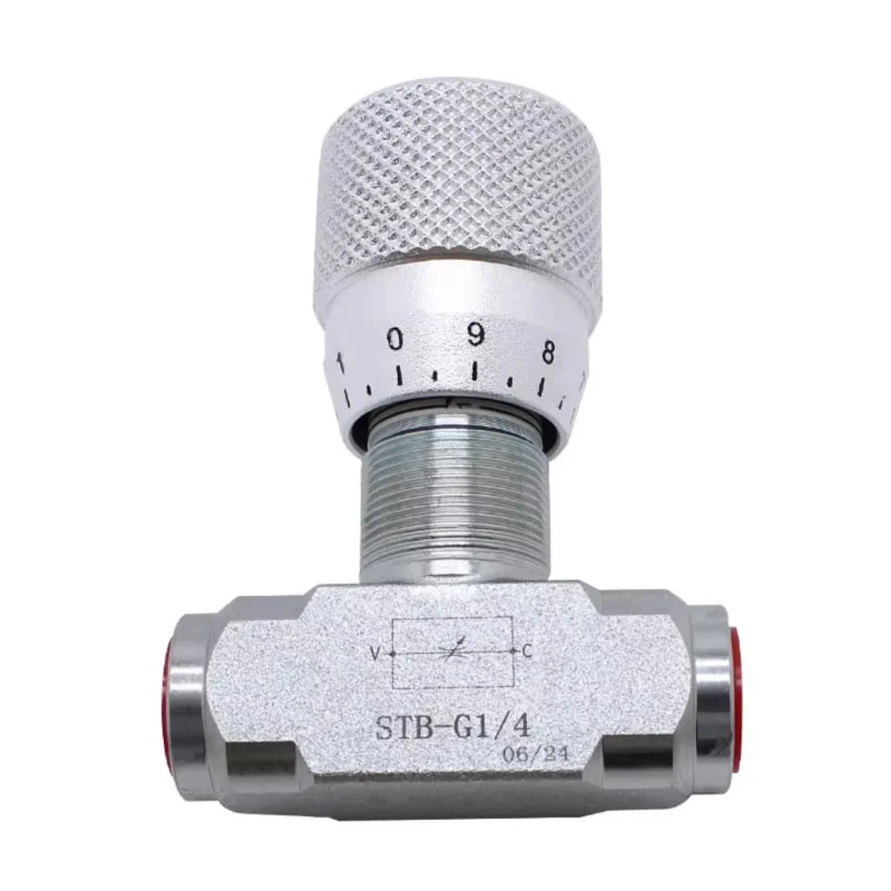 Двухходовой гидравлический клапан регулирования расхода STB G1 4 или G3 8, конструкция из углеродистой стали и точная регулировка расхода для насосов
Двухходовой гидравлический клапан регулирования расхода STB G1 4 или G3 8, конструкция из углеродистой стали и точная регулировка расхода для насосов