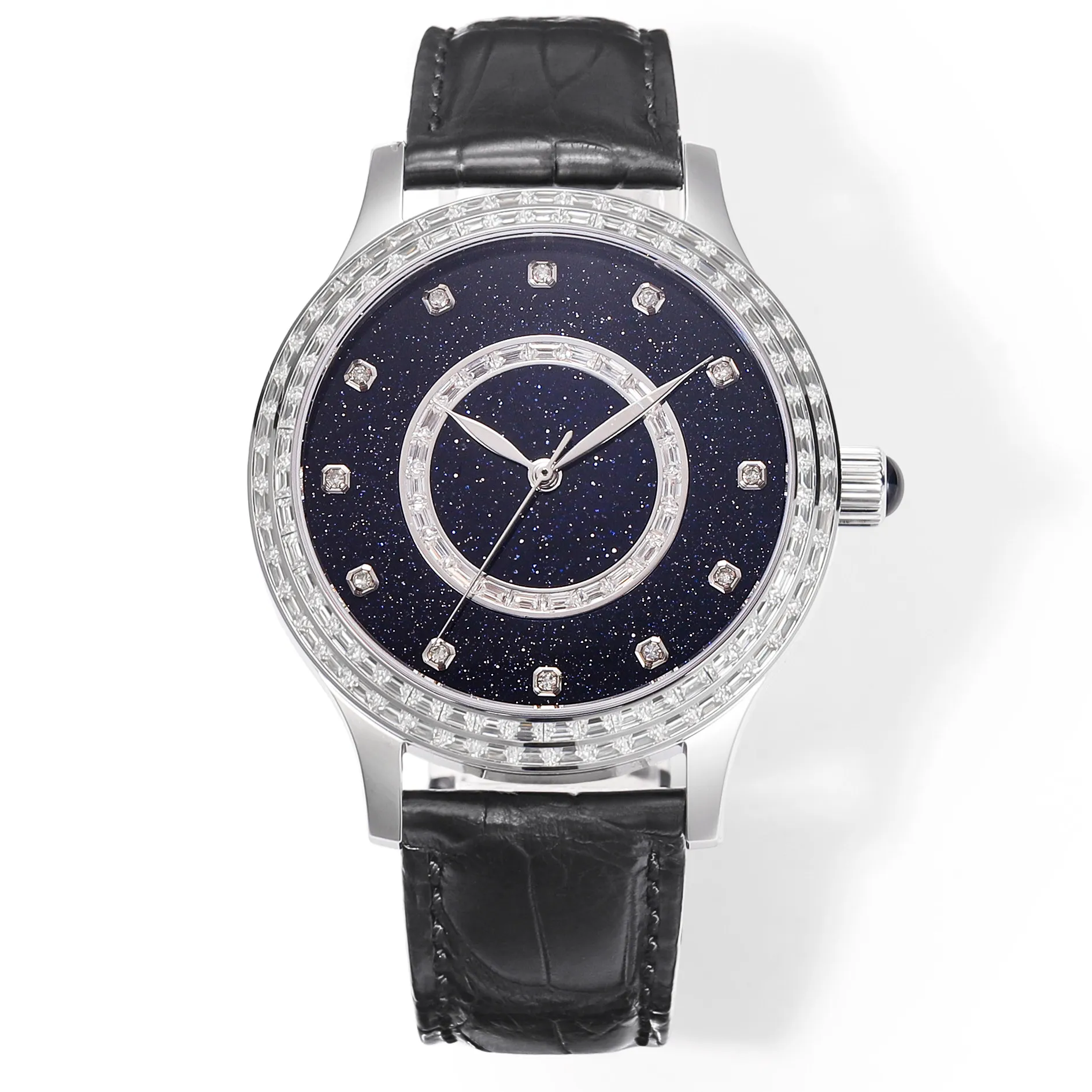 HUASUO Blue Crystal Sand Star Diamond Mechanical Watch ETA2892 Movement
HUASUO Blue Crystal Sand Star Diamond Mechanical Watch ETA2892 Movement