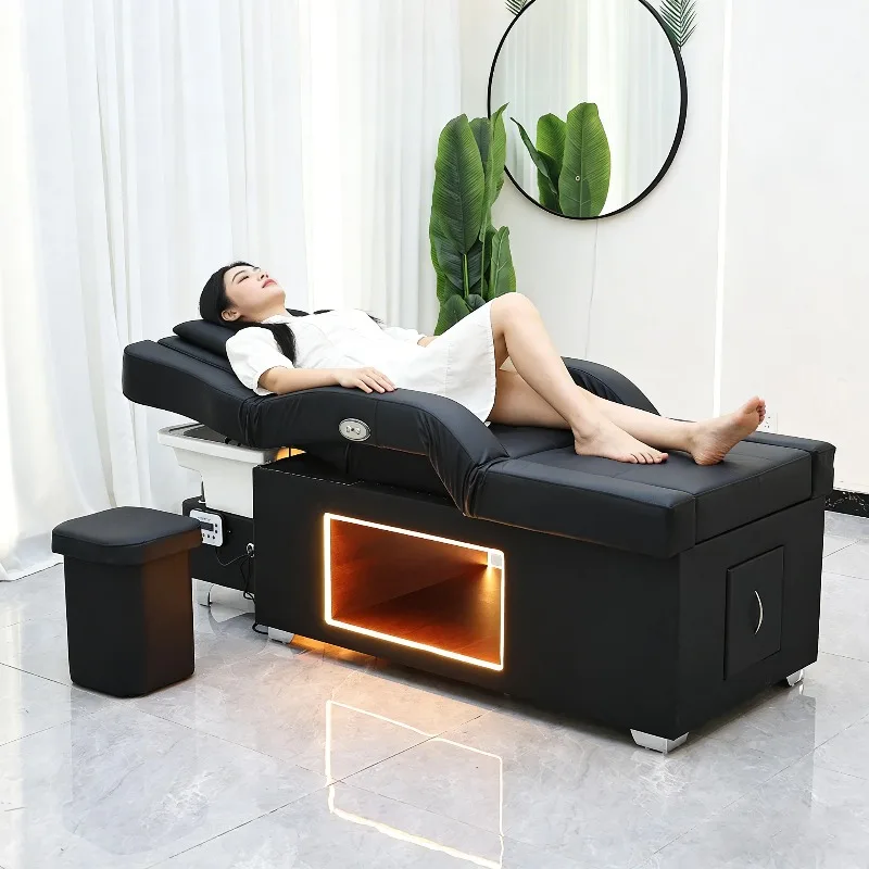 Head Spa Massage Hair Washing Salon Bed with Lifting & Down, Built-in Foot Spa Massage Basin, Shampoo Chair
Head Spa Massage Hair Washing Salon Bed with Lifting & Down, Built-in Foot Spa Massage Basin, Shampoo Chair