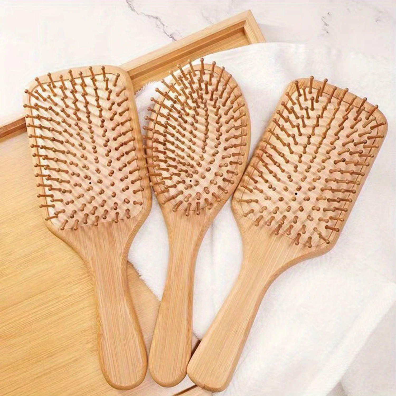 Bamboo Large Paddle Hair Brush with Rounded Bristles for Scalp Massage and Normal Hair Care
Bamboo Large Paddle Hair Brush with Rounded Bristles for Scalp Massage and Normal Hair Care