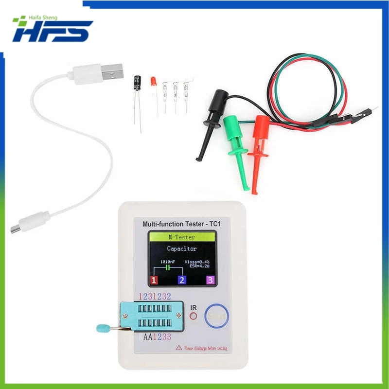 LCR-TC1 transistor tester graphical capacitance inductance ESR meter full color screen graphic display Available in stock
LCR-TC1 transistor tester graphical capacitance inductance ESR meter full color screen graphic display Available in stock