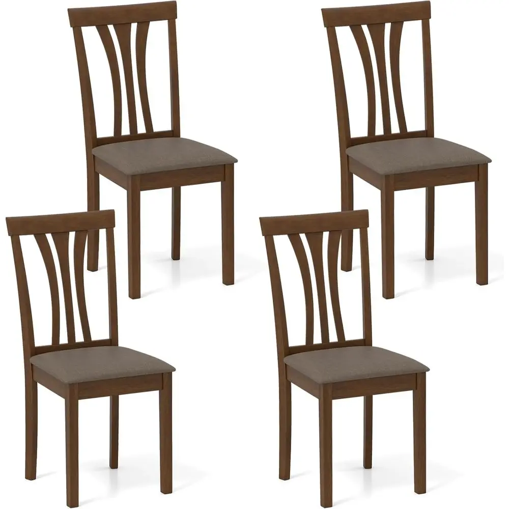 Linen Fabric Upholstered Dining Chairs Set of 4 with Padded Seats, Hollowed Backrests, Rubber Wood Legs for Kitchen, Dining Room
Linen Fabric Upholstered Dining Chairs Set of 4 with Padded Seats, Hollowed Backrests, Rubber Wood Legs for Kitchen, Dining Room