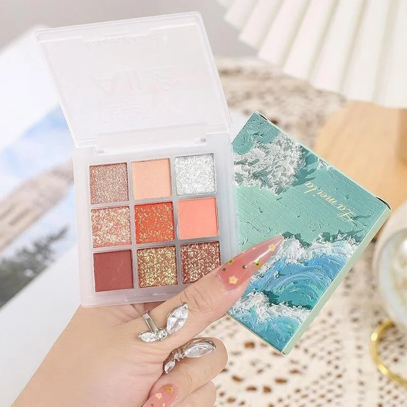 9 Colors Eye Shadow Plate Glitter Powder Matte Sparkling Sequin Earth-color Girly Palette Waterproof Long-lasting Cosmetics
9 Colors Eye Shadow Plate Glitter Powder Matte Sparkling Sequin Earth-color Girly Palette Waterproof Long-lasting Cosmetics