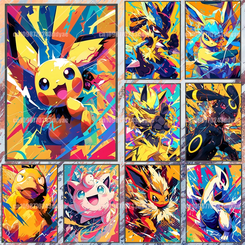 Anime Pokemon Canvas Painting Pikachu Eevee Squirtle Posters and Prints Graffiti Wind Wall Art Pictures Home Decor Kids Gifts
Anime Pokemon Canvas Painting Pikachu Eevee Squirtle Posters and Prints Graffiti Wind Wall Art Pictures Home Decor Kids Gifts