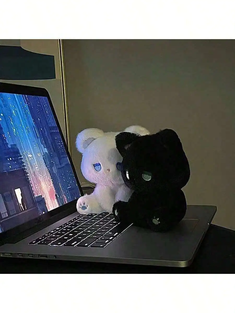 Emo Face Plush Stuffed Animal Toy - Fluffy Black And White Bear For Adult Decor Gift
Emo Face Plush Stuffed Animal Toy - Fluffy Black And White Bear For Adult Decor Gift