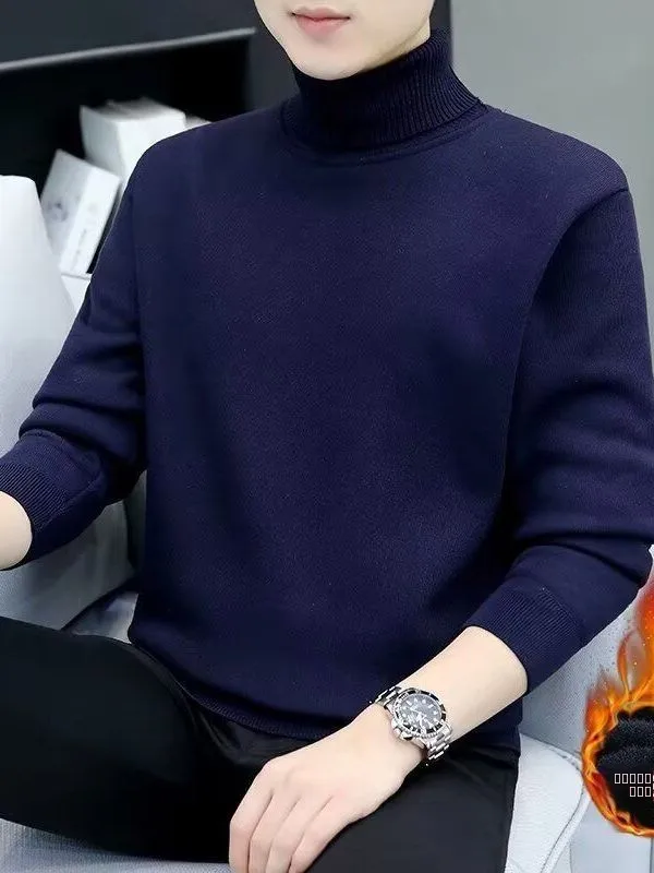 Men's Knitted Wool Sweater f High Collar Thiened Fce Lined Pure Color Base Layer irt Inner Wear Warm Casual Knitwear
Men's Knitted Wool Sweater f High Collar Thiened Fce Lined Pure Color Base Layer irt Inner Wear Warm Casual Knitwear