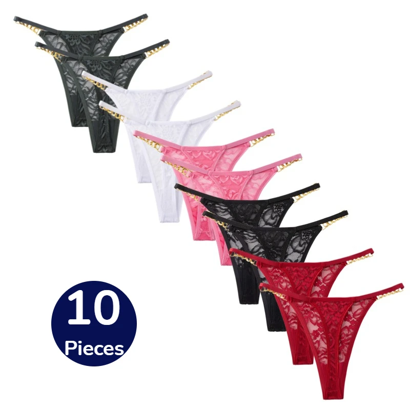 BZEL 10PCS/Set Lace Women's Panties Fashion Belt with buckle Female Thongs Low-Waist Hollow Out G-Strings Cozy T-Back Hot Sale
BZEL 10PCS/Set Lace Women's Panties Fashion Belt with buckle Female Thongs Low-Waist Hollow Out G-Strings Cozy T-Back Hot Sale