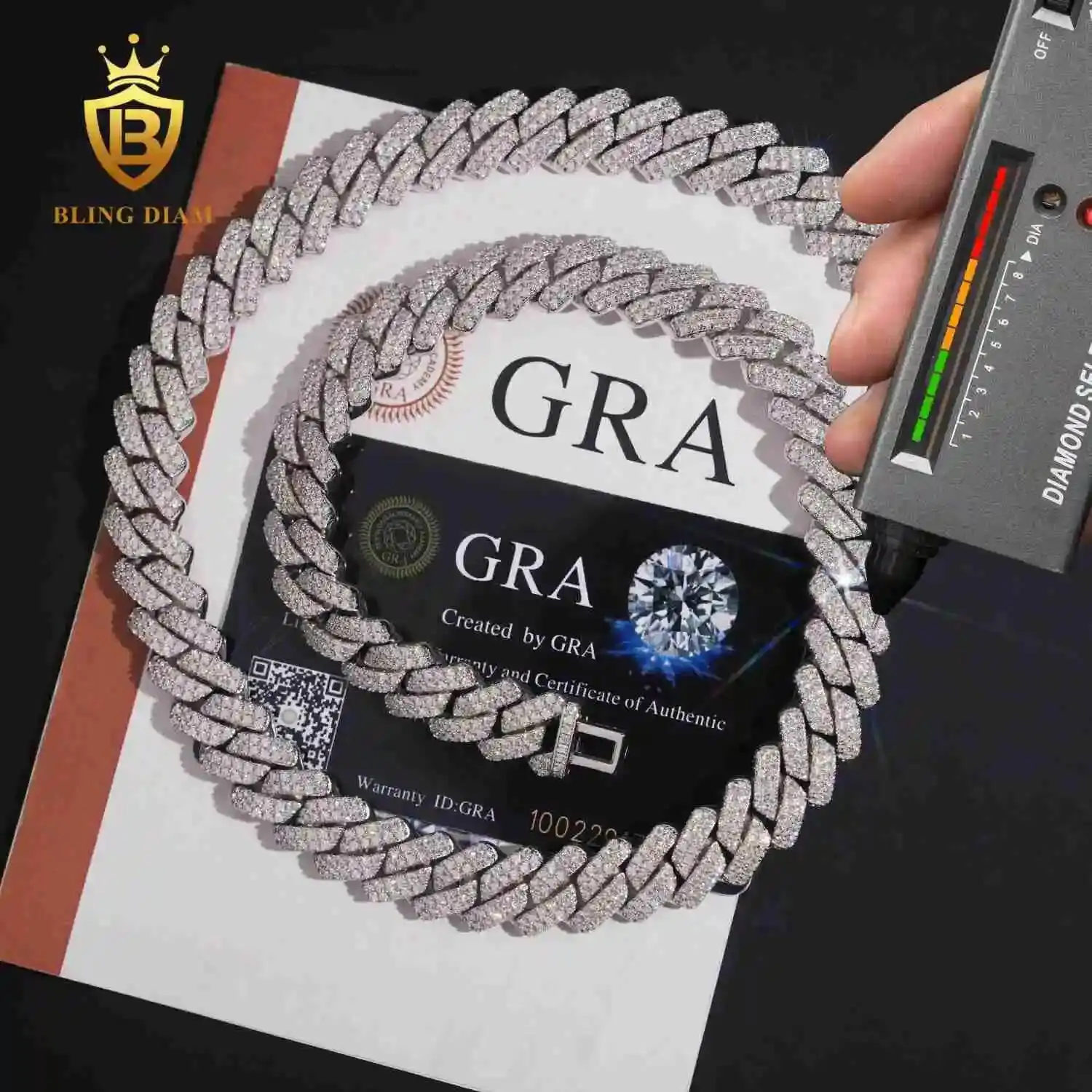 Модные мужские ожерелья 14 мм, два ряда Iced Out, хип-хоп, стерлинговое серебро 925 пробы, VVS, муассанит Майами, кубинская цепочка с звеньями
Модные мужские ожерелья 14 мм, два ряда Iced Out, хип-хоп, стерлинговое серебро 925 пробы, VVS, муассанит Майами, кубинская цепочка с звеньями