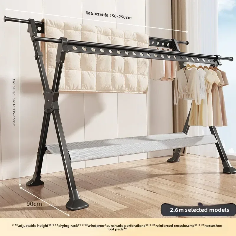 Telescopic Clothes Drying Rack, Balcony, Household Folding Floor Standing, Indoor And Outdoor Adjustable Clothes Drying Pole
Telescopic Clothes Drying Rack, Balcony, Household Folding Floor Standing, Indoor And Outdoor Adjustable Clothes Drying Pole