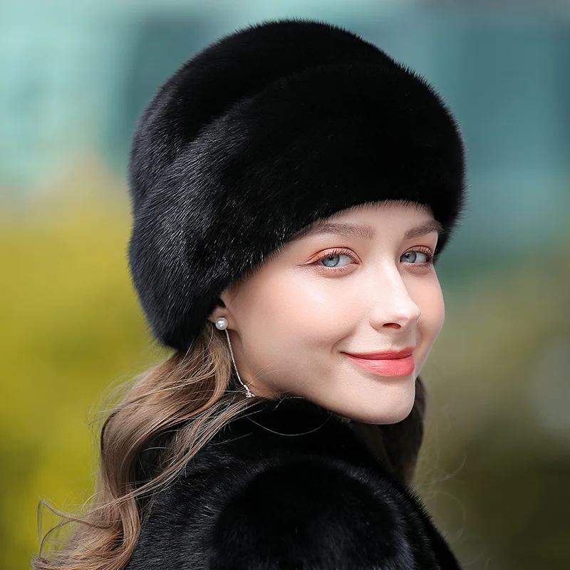 Real Mink Fur Hat For Women Winter Full Leather Mink Fur Gift Hat Fashion Natural Fur Caps Female Thickened Ear Protection Hat
Real Mink Fur Hat For Women Winter Full Leather Mink Fur Gift Hat Fashion Natural Fur Caps Female Thickened Ear Protection Hat