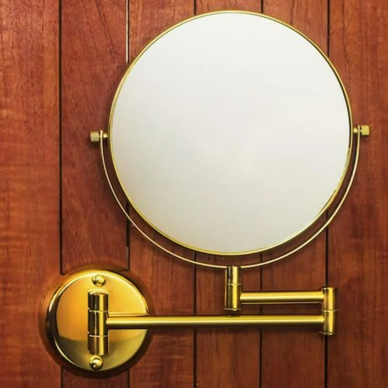 Gold Finish 7X Magnification Wall Mount Swing Arm Mirror - Elegant Hotel Quality Beauty & Functionality!
Gold Finish 7X Magnification Wall Mount Swing Arm Mirror - Elegant Hotel Quality Beauty & Functionality!