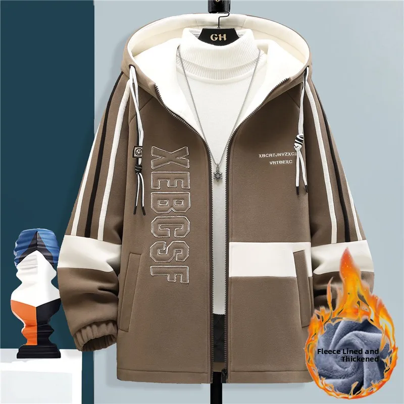 Мужская зимняя куртка с флисовой подкладкой, хлопковое пальто с капюшоном, утепленное, оверсайз, с искусственным мехом, теплая одежда из полиэфирного волокна, молодежная модель
Мужская зимняя куртка с флисовой подкладкой, хлопковое пальто с капюшоном, утепленное, оверсайз, с искусственным мехом, теплая одежда из полиэфирного волокна, молодежная модель