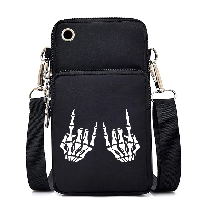Hip Hop Skull Print Small Crossbody Bags for Women Men Rock and Roll Skeleton Mini Mobile Phone Bag Zipper Shoulder Handbags
Hip Hop Skull Print Small Crossbody Bags for Women Men Rock and Roll Skeleton Mini Mobile Phone Bag Zipper Shoulder Handbags
