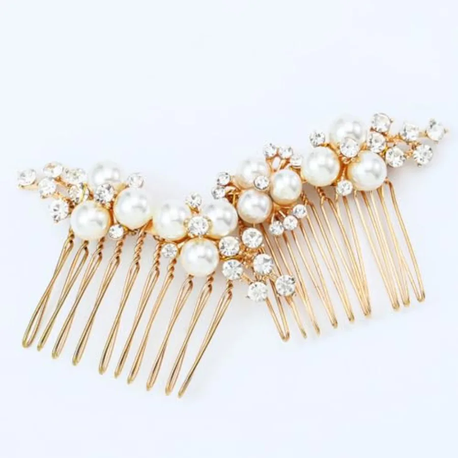 Pearl Wedding Hair Comb Rhinestone Bridal Hair Accessories for Women
Pearl Wedding Hair Comb Rhinestone Bridal Hair Accessories for Women