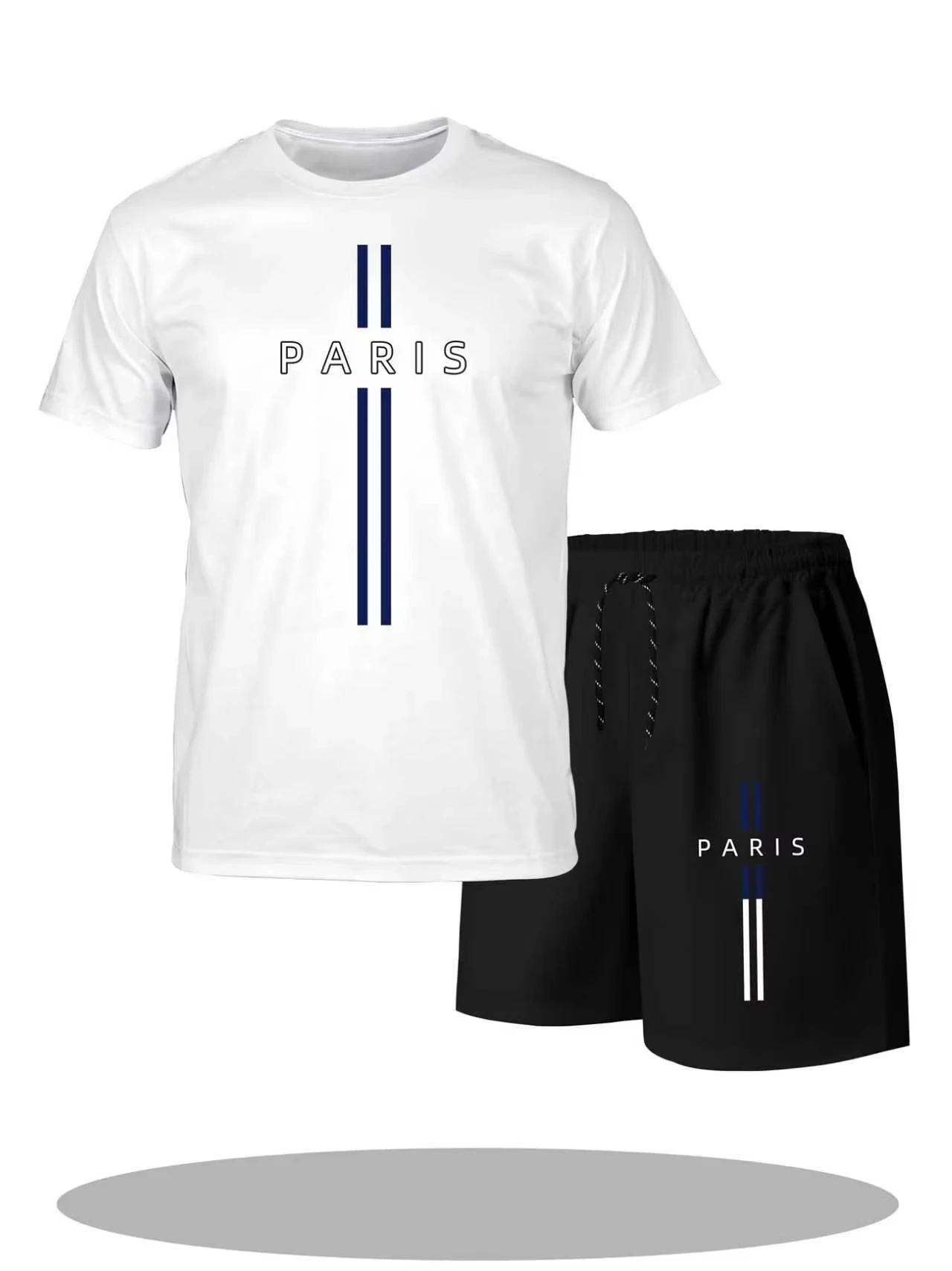 Men's sports short sleeved shirt shorts plus size breathable basketball sportswear letter printed T-shirt shorts two-piece set
Men's sports short sleeved shirt shorts plus size breathable basketball sportswear letter printed T-shirt shorts two-piece set
