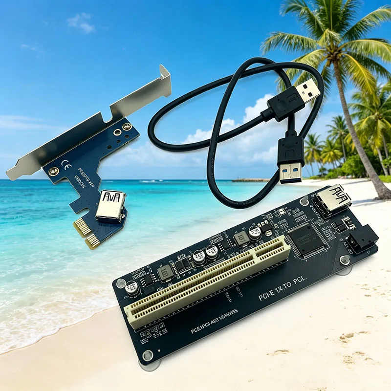 1 Set Transfer PCI Express X1 to PCI 32Bit 33MHz Slot with DC 12V Power Supply ASM1083 for Capture Card Sound Card for Win7/8/10
1 Set Transfer PCI Express X1 to PCI 32Bit 33MHz Slot with DC 12V Power Supply ASM1083 for Capture Card Sound Card for Win7/8/10