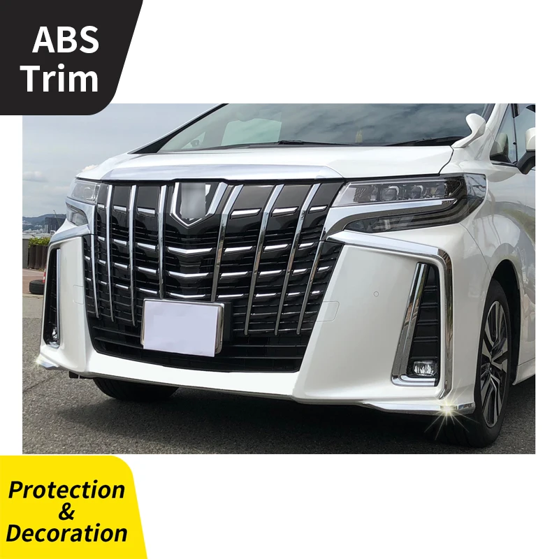ABS Chrome Front Bumper Molding Trim Cover Garnish for Toyota Alphard 30 2018 2019
ABS Chrome Front Bumper Molding Trim Cover Garnish for Toyota Alphard 30 2018 2019