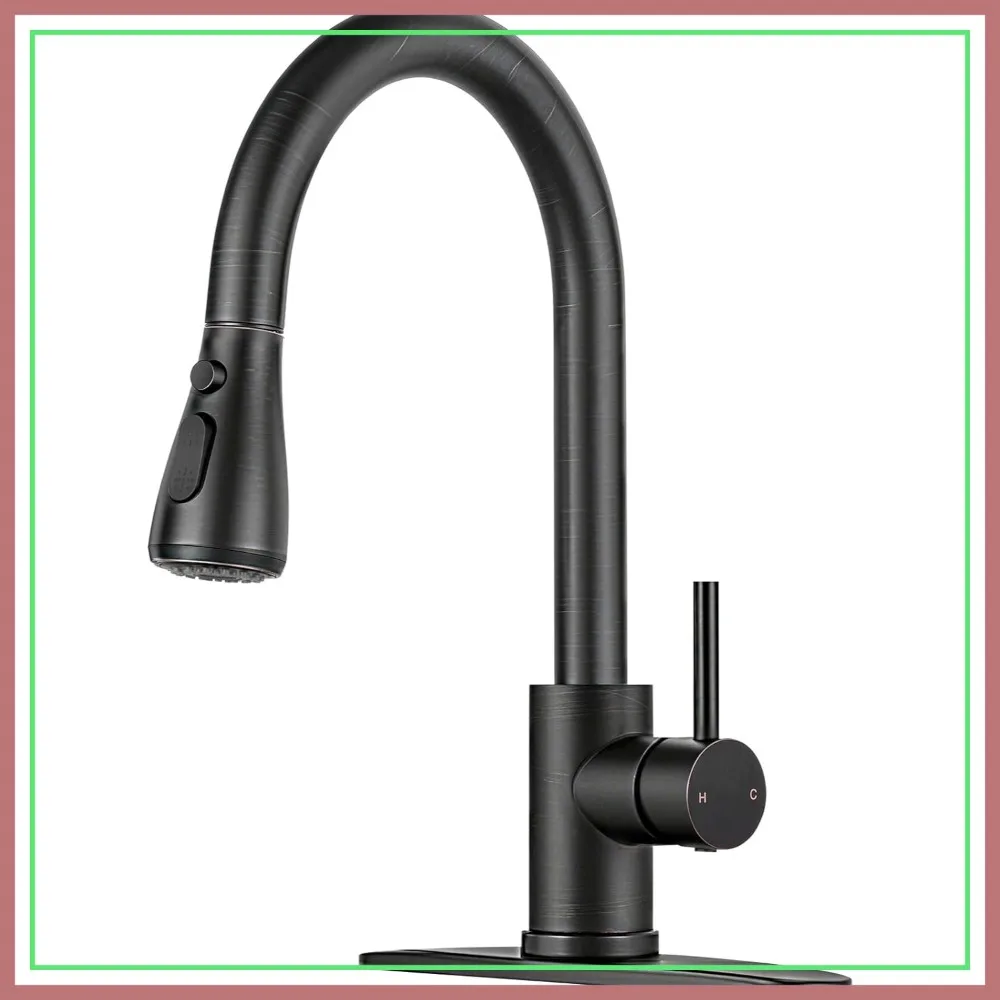 ORB Kitchen Faucet with Pull Down Sprayer, Single Handle High Arc Pull Out Sink Faucet for RV Laundry Farmhouse Bar
ORB Kitchen Faucet with Pull Down Sprayer, Single Handle High Arc Pull Out Sink Faucet for RV Laundry Farmhouse Bar