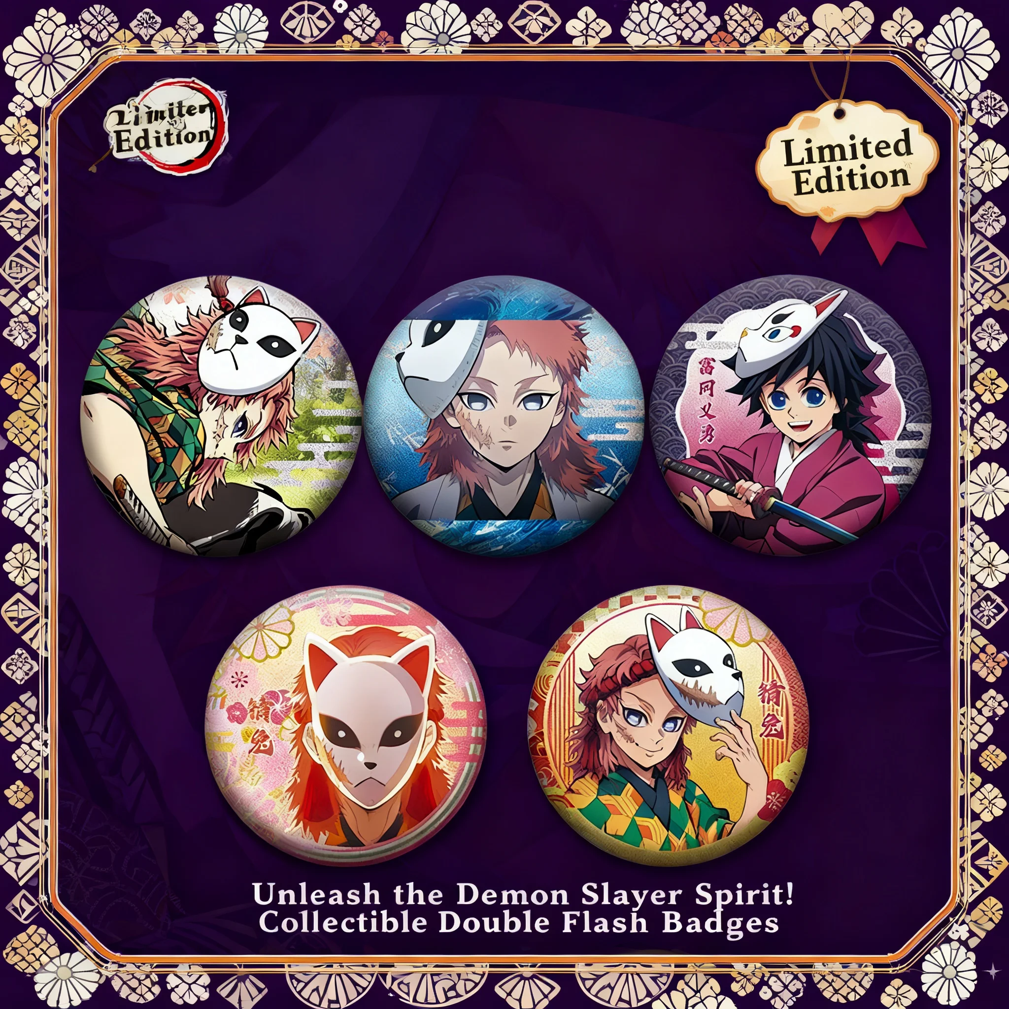 Anime Demon Slayer Badge Double Flash Pet Material New Design 75mm 58mm 339 455
Anime Demon Slayer Badge Double Flash Pet Material New Design 75mm 58mm 339 455
