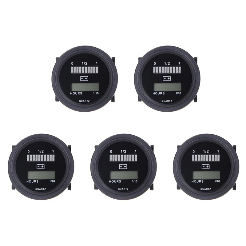 Hot Sale5x 12V/24V/36V/48V/72V LED Digital Battery Status Charge Indicator With Hour Meter Gauge Black
Hot Sale5x 12V/24V/36V/48V/72V LED Digital Battery Status Charge Indicator With Hour Meter Gauge Black
