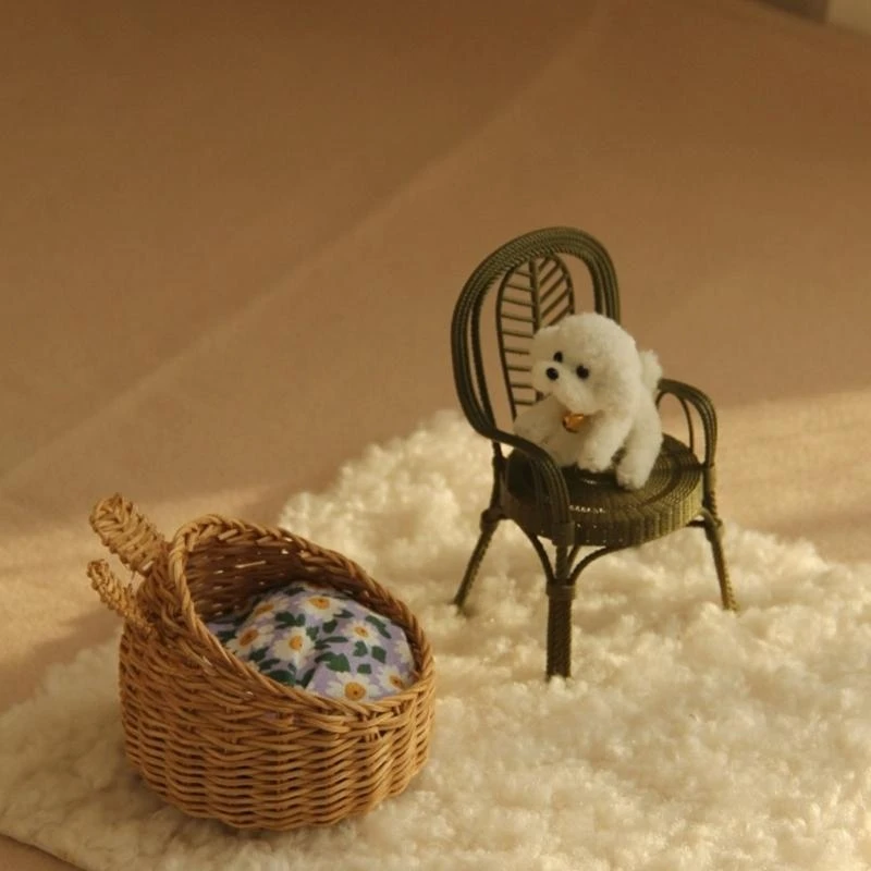 090B Realistic Mini Woven Basket for Dollhouses Decors and Play Pet Bed Dog Doll for Dollhouses Dog Bed 1/12 Scale Furniture
090B Realistic Mini Woven Basket for Dollhouses Decors and Play Pet Bed Dog Doll for Dollhouses Dog Bed 1/12 Scale Furniture