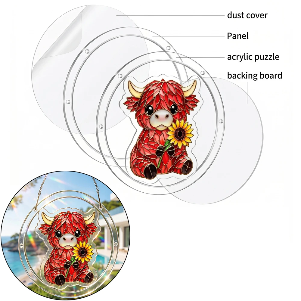 1Pc Cow Design Suncatcher 2D Acrylic Window Decor Window Art Puzzle Ornament for Indoor Home Apartment Living Room Study Room
1Pc Cow Design Suncatcher 2D Acrylic Window Decor Window Art Puzzle Ornament for Indoor Home Apartment Living Room Study Room